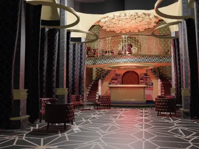 The Night Car - Snowpiercer Backdrop Low-poly 3D model