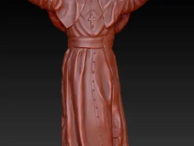 Statue of Saint Pope John Paul 2  3D model