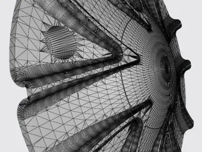 Volkswagen plastic center rim cover print model 3D print model