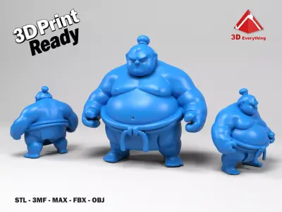 Sumo wrestler figure 3D print model