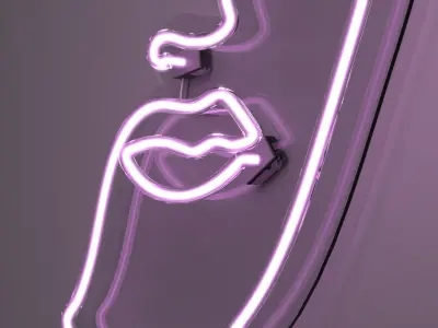 Face 2 - Neon Sign 3D model