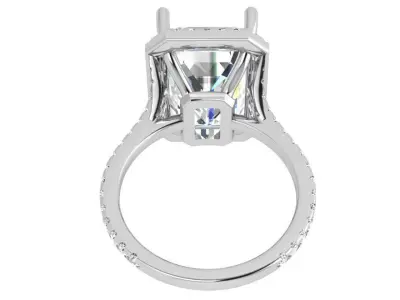 Emerald Halo Ring 4312 3D print model