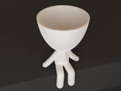 Robert plant pot style 3D printable model STL OBJ 3MF PLY 3D print model