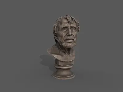 Roman Bust Low-poly 3D model
