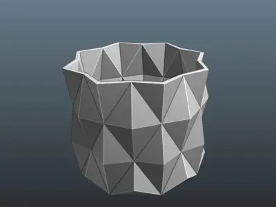 succulent plant pot 19 3D print model