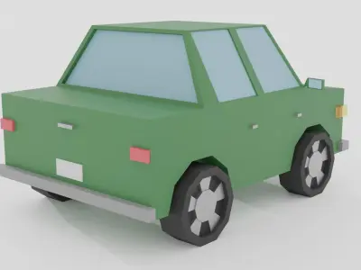 Low Poly car Low-poly 3D model 12