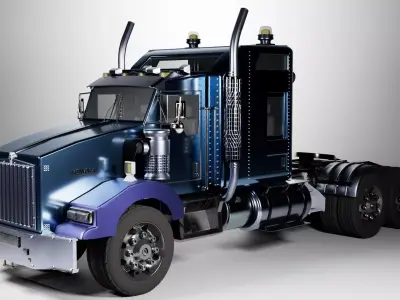 Truck Car Kenworth T-800 Aerodyne  Low-poly 3D model