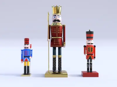 Nutcracker Christmas Pack Low-poly 3D model