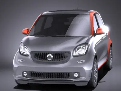 Smart Forfour 2016 VRAY 3D model