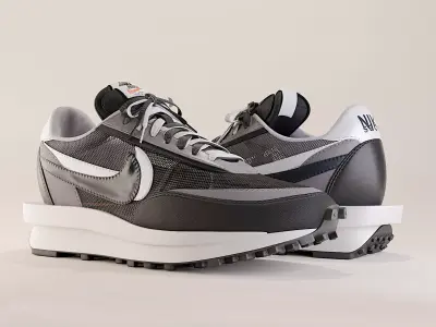 Nike Sacai LD Waffle Black Low-poly 3D model