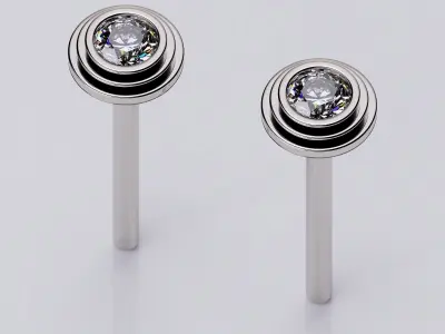 D Amour earrings XS Style 3D print model