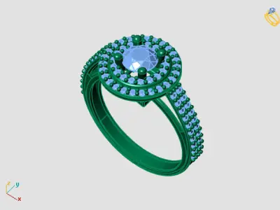 Women Ring 3DM Womens Ring 3d models 3D print model 3D print model 60