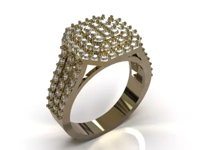 Luxury woman CAD ring model jr00357 3D print model