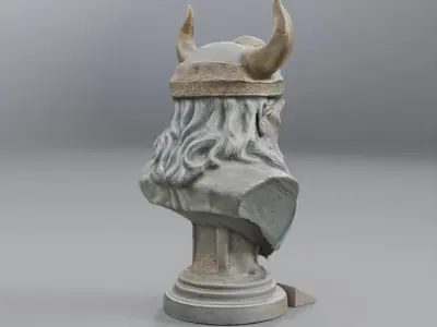 Bust of Odin 3D model