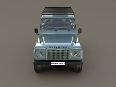 1985 Land Rover Defender 90 with interior ver 6 3D model