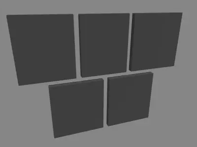 Halloween Pictures Frames 01 Low-poly 3D model