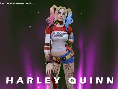 Harley Quinn Statue - Statue 3D print model fanart 3D print model