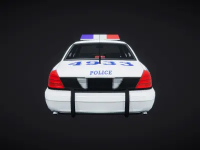 Car Police 01 3D model