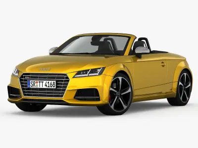 Audi TTS Roadster 2015 detailed interior 3D model