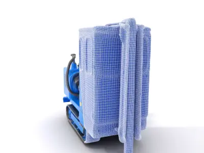 Blue Construction Drill model pack Low-poly 3D model