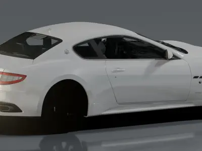 Maserati Gran Turismo S - Photorealistic Low-poly 3D model
