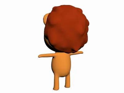 Cartoon Lion Character Low-poly 3D model