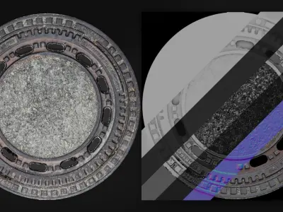 Photo scanned Manhole covers Free 3D model