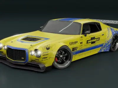 1970 Chevrolet Camaro Mid-Poly  3D model