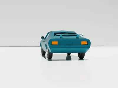 Plymouth barracuda Hemi 1970  Low-poly 3D model