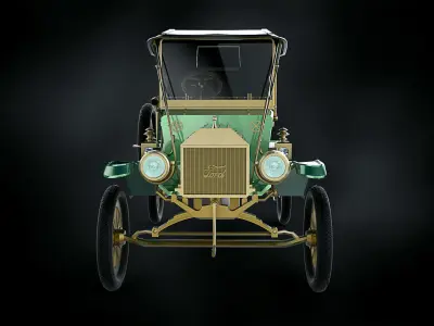 T 12 - Vintage Low-poly 3D model