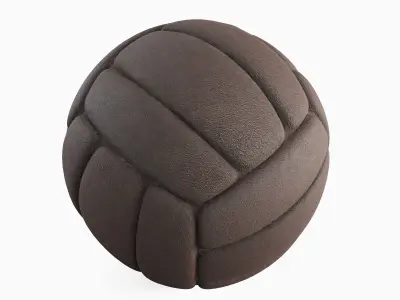 Old Leather Volleyball Ball 03 3D model
