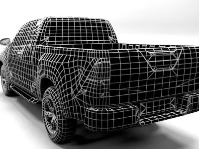 TOYOTA HILUX DOUBLECAB Low-poly 3D model