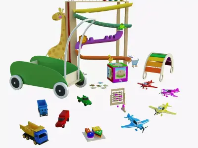 Baby Toys Set 3D model
