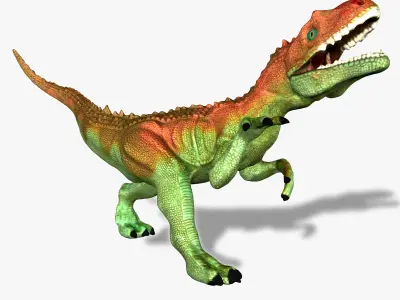 Dinosaur predator Allosaurus Low-poly 3D model