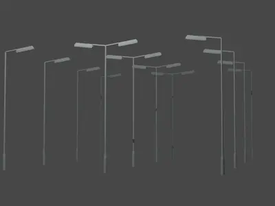 Urban street light 3D MODEL Low-poly 3D model
