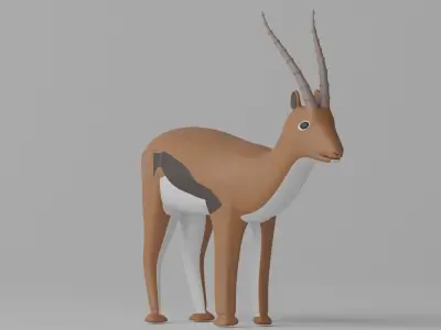Cartoon Cute Thompson Gazelle 3D model