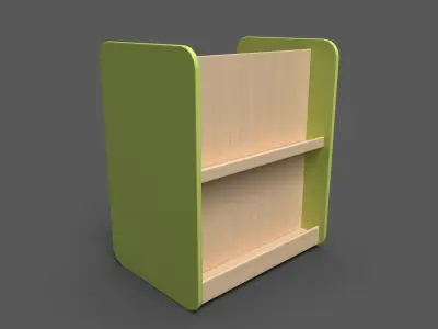 Medium Shelf Green Low-poly 3D model