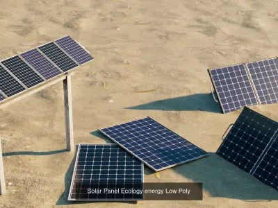 Eco Friendly Green Renewable Energy Pack Low poly