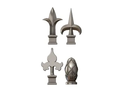 Cast iron spears designs 3D print model