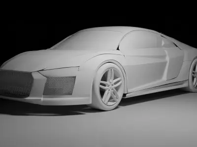 Audi R8 V10 in Blender 3D model