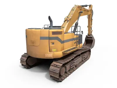 Crawler excavator Low-poly 3D model