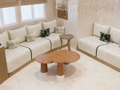 Moroccan Living Room Set 3D Model 3D model