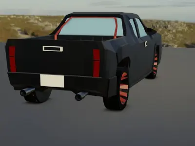 GMC Pickup Lowpoly Car Low-poly 3D model