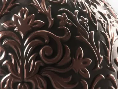 Collection Ornament Metal Panel Materials Vol 01 Sbsar Seamless Low-poly 3D model