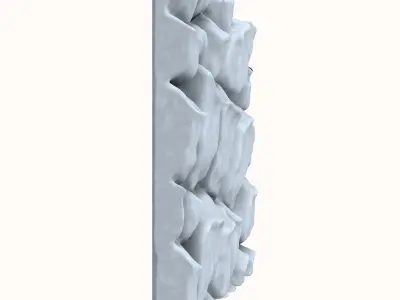 Weathered Dolomite Stone Wall 3D model