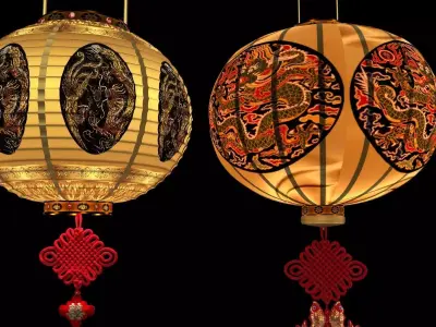 Chinese lantern 3D model 17