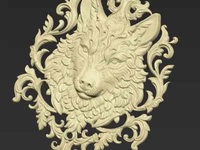 Wolf Head A1 3D print model
