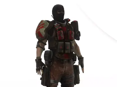 Urban Soldier 3D Model Low-poly 3D model