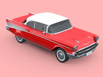 Chevrolet Bel Air 1957 Low-poly 3D model