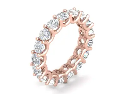 U Shaped Eternity Ring 3 point 8 mm stone size swiss 12 and EU52 3D print model